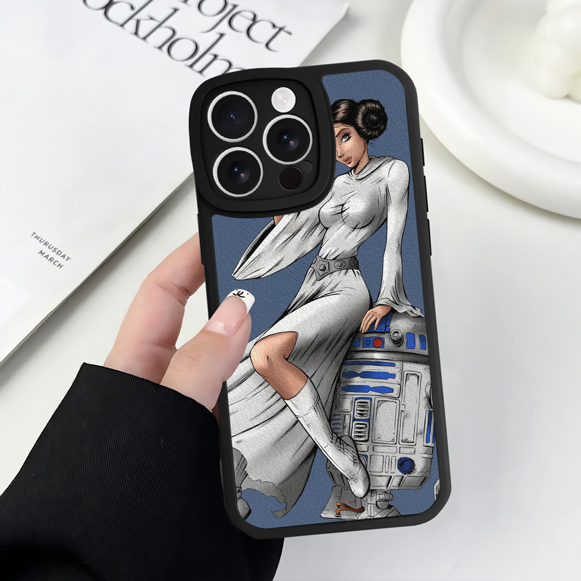 （画像用） スター・ウォーズ Star Wars 【iPhone 16シリーズ対応】シリコンスマホケース（レザー調） 材質：シリコン
